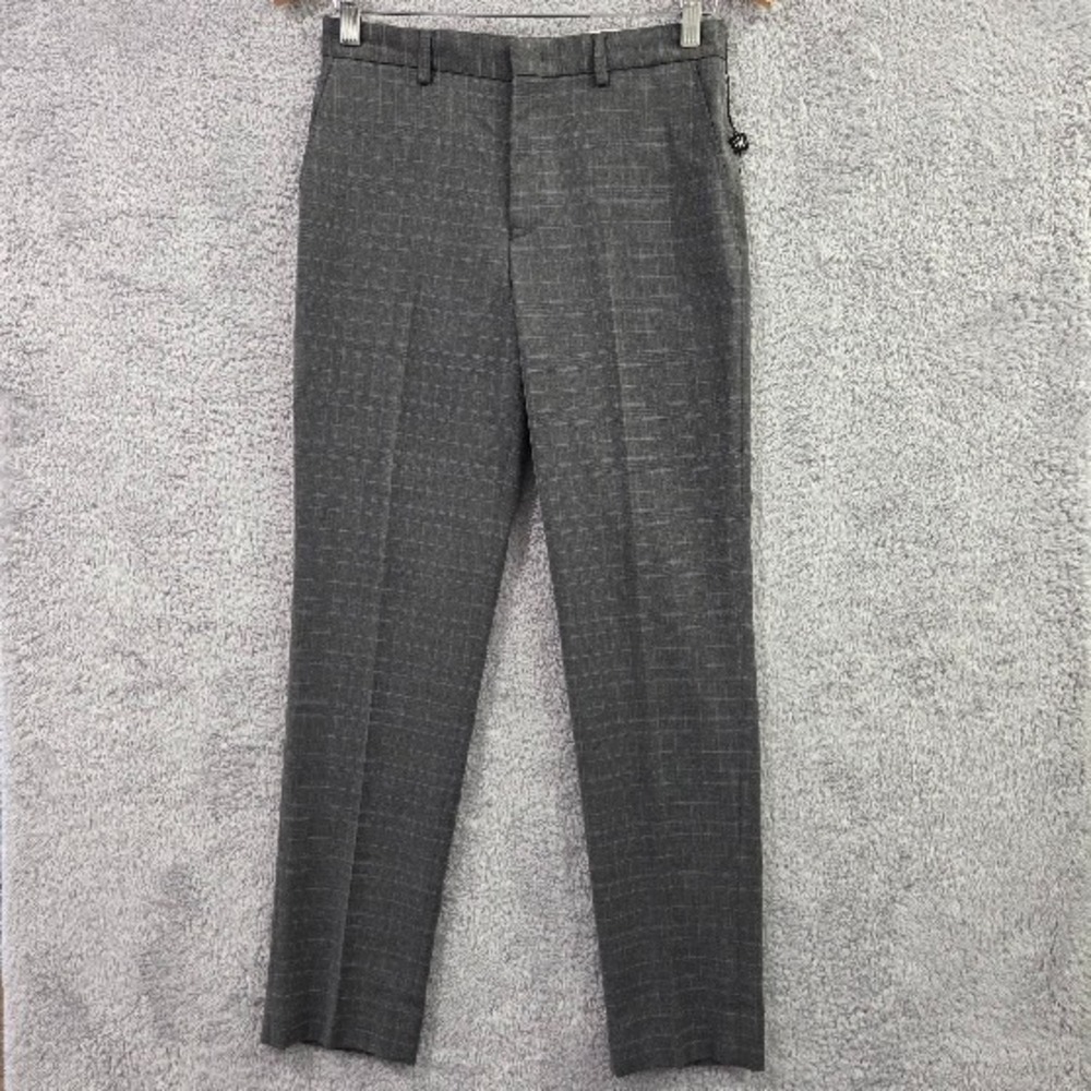 Lauren Ralph Lauren Boys 16R Dress Pants Grey Glen Plaid Trousers 28" Waist Suit